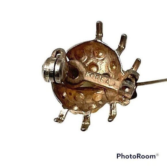 Vintage Enameled Yellow Ladybug Pin Brooch - Picture 3 of 3
